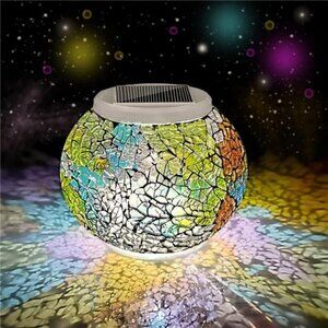 Color Changing Solar Powered Glass Ball Garden Lights, Solar Lantern